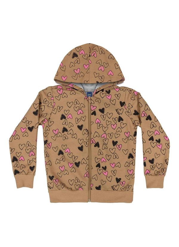 Bee Loop - Jaqueta em Moletom Infantil Menina Marrom 3