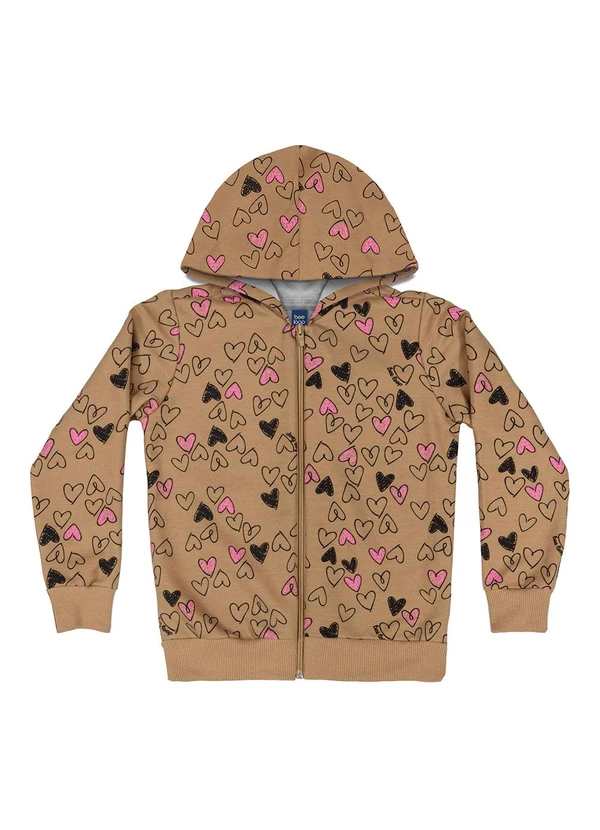Bee Loop - Jaqueta em Moletom Infantil Menina Marrom 3
