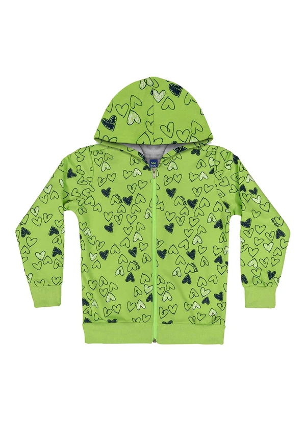 Bee Loop - Jaqueta em Moletom Infantil Menina Verde