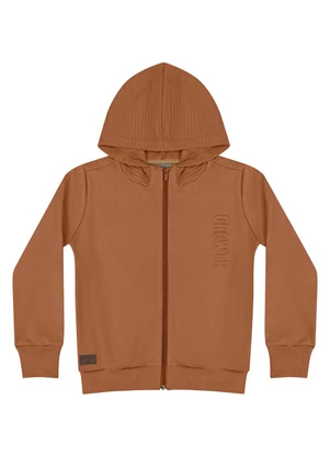 Quimby - Jaqueta em Moletom Infantil Unissex Marrom - QUIMBY