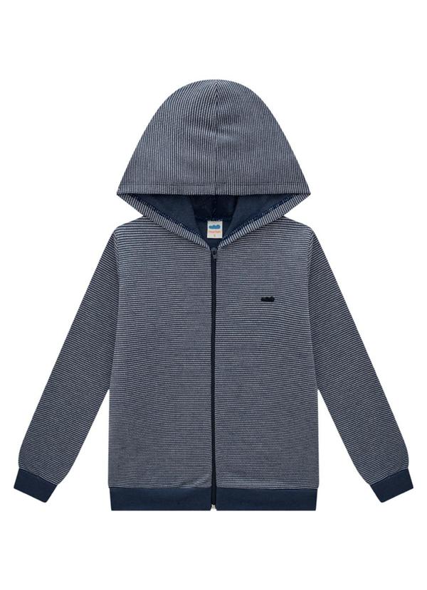 Marlan - Jaqueta em Moletom Quadriculado Unissex Azul