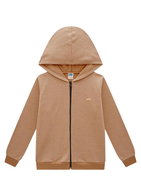 Marlan - Jaqueta em Moletom Quadriculado Unissex Bege