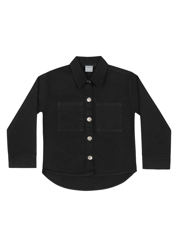 Quimby - Jaqueta em Sarja Infantil Menina Preto 4