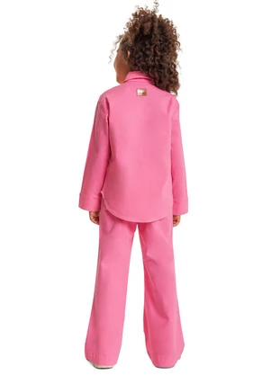 Quimby - Jaqueta em Sarja Infantil Menina Rosa - QUIMBY