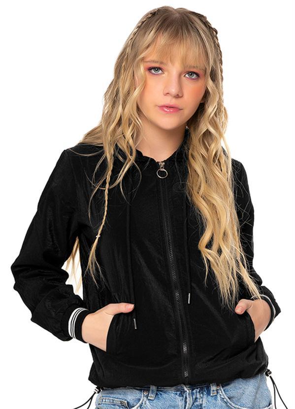 Rovitex Teen - Jaqueta Menina com Capuz Preto