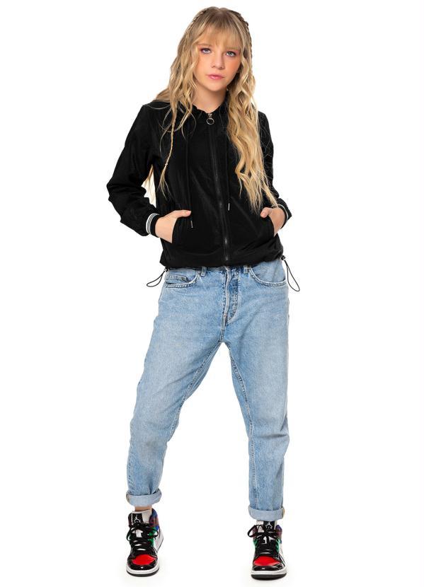 Rovitex Teen - Jaqueta Menina com Capuz Preto 3