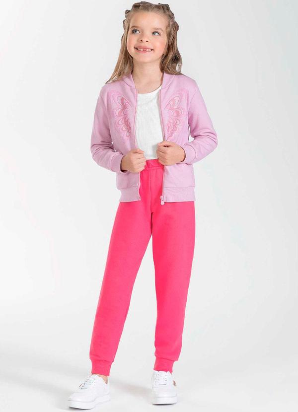 Cativa Kids - Jaqueta Feminina Infantil com Estampa Lilas 2