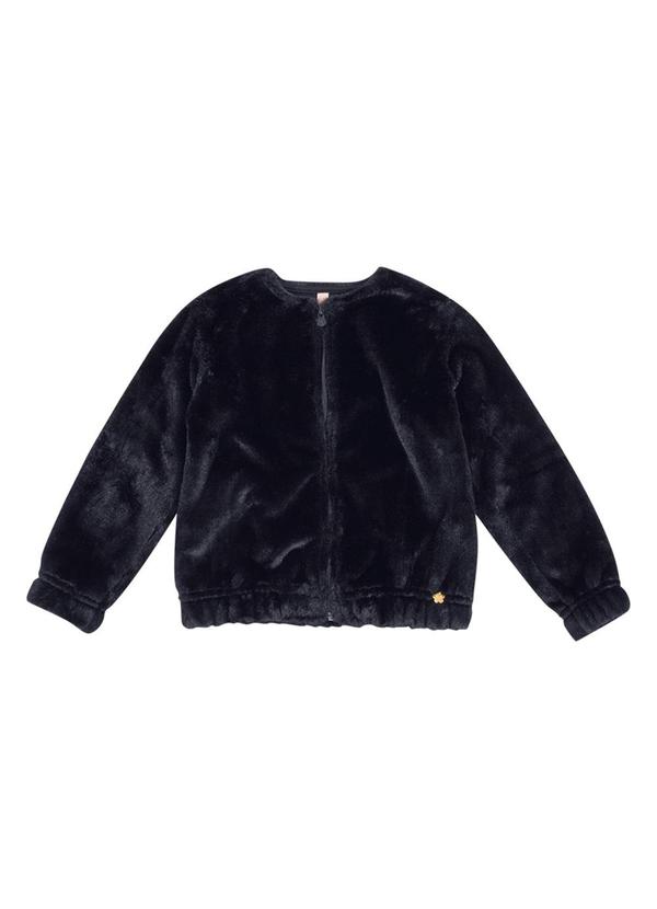 Cativa Kids - Jaqueta Feminina Infantil de Pelinho Preto 3