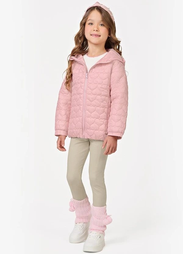 Trick Nick - Jaqueta Feminina Infantil Matelassada Rosa 3