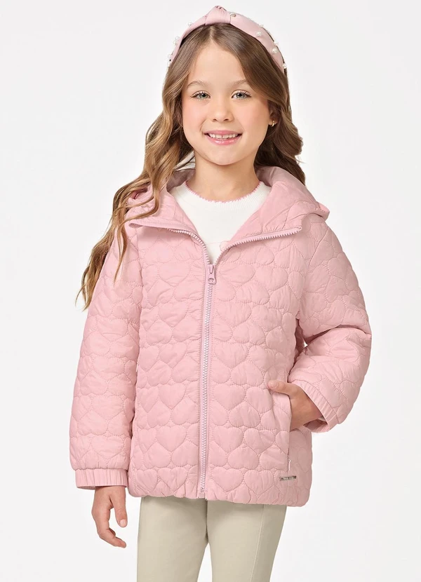 Trick Nick - Jaqueta Feminina Infantil Matelassada Rosa 4