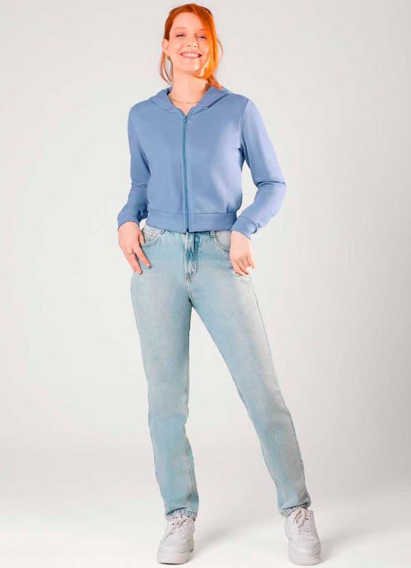 Cativa - Jaqueta Feminina Juvenil com Zíper Azul 4