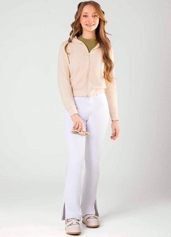 Cativa - Jaqueta Feminina Juvenil com Zíper Bege 2