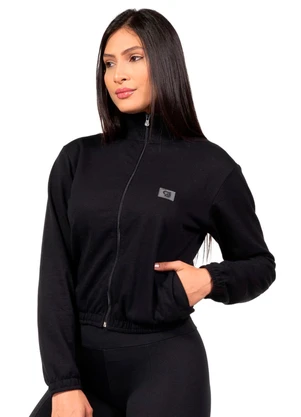 Cobertura - Jaqueta Feminina Moletom Feminino Preto - COBERTURA