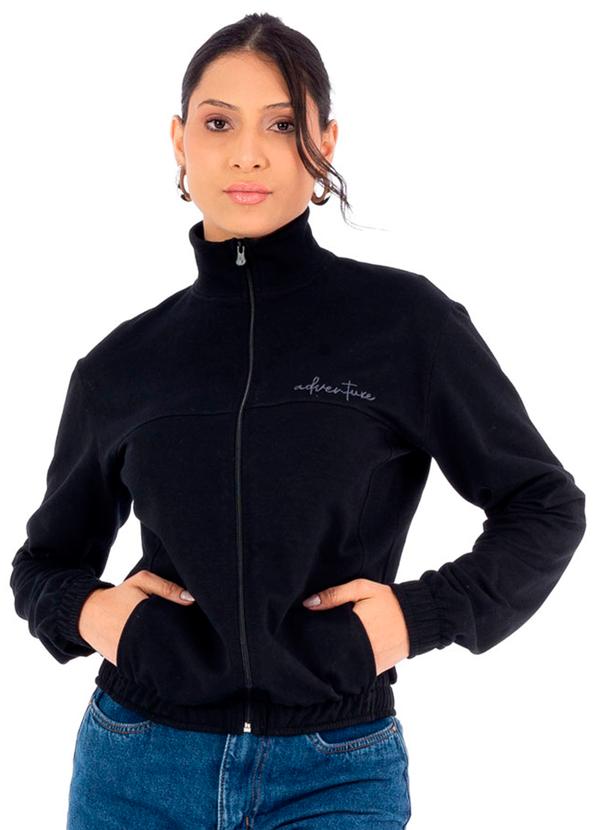Cobertura - Jaqueta Feminina Moletom Feminino Preto