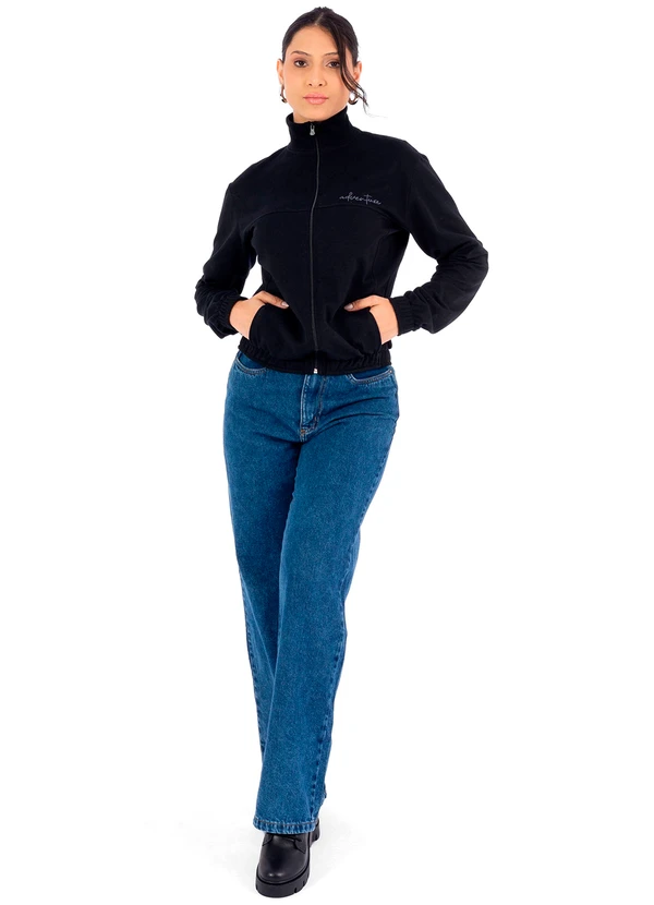 Cobertura - Jaqueta Feminina Moletom Feminino Preto 2