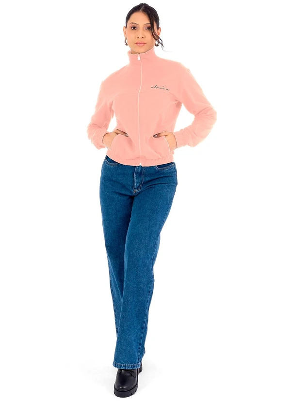 Cobertura - Jaqueta Feminina Moletom Feminino Rosa 2