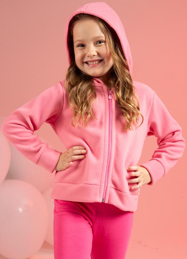 Cativa Kids - Jaqueta Feminina Soft Bariloche Rosa