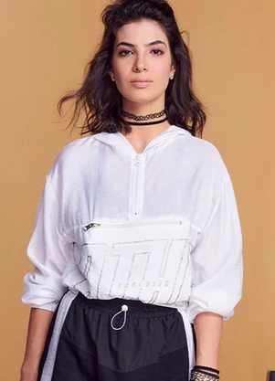 Authoria - Jaqueta Feminino Corta Vento Off White - AUTHORIA