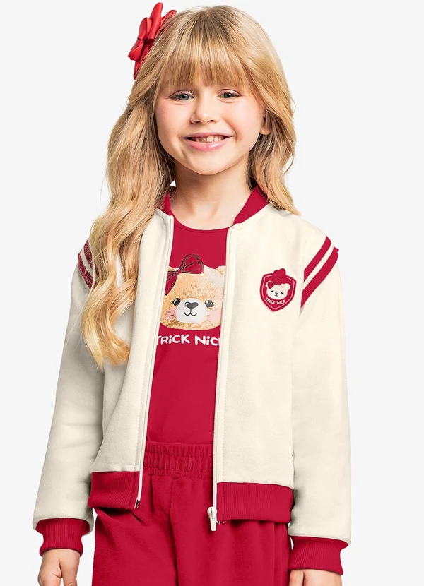 Trick Nick - Jaqueta Infantil Bomber Bege