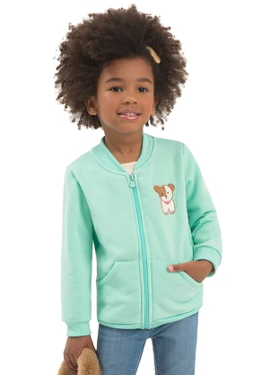 Duduka - Jaqueta Infantil com Bolso Verde - DUDUKA