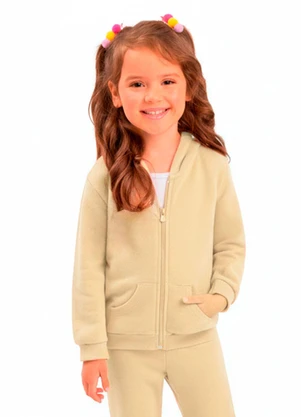 Duduka - Jaqueta Infantil com Capuz Bege - DUDUKA