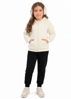 Duduka - Jaqueta Infantil com Capuz Bege - DUDUKA