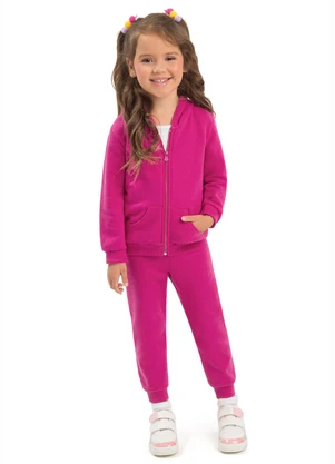 Duduka - Jaqueta Infantil com Capuz Rosa - DUDUKA