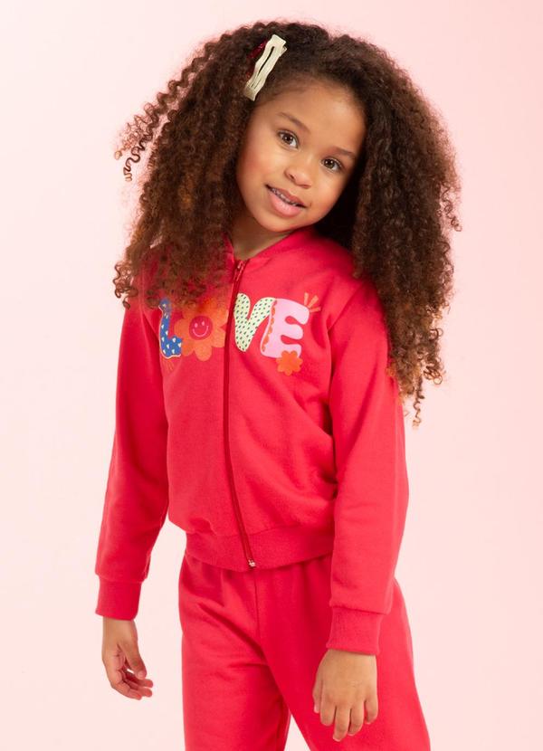 Cativa Kids - Jaqueta Infantil com Metalizado Rosa