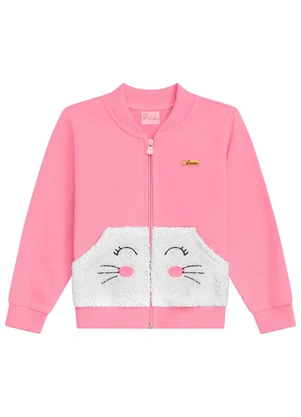 Duduka - Jaqueta Infantil Comfy com Termo e Bolso Rosa  - DUDUKA