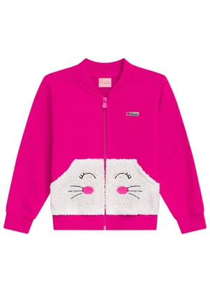 Duduka - Jaqueta Infantil Comfy com Termo e Bolso Rosa  - DUDUKA