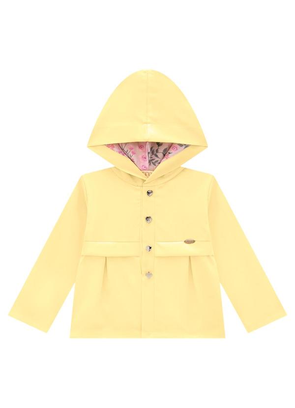 Milli e Nina - Jaqueta Infantil em Corta Vento Sarjado Amarelo 3
