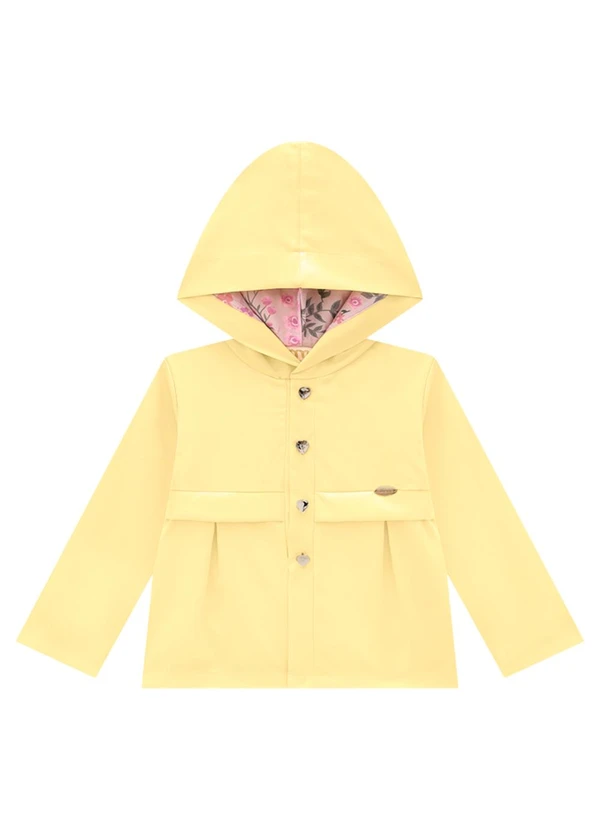 Milli e Nina - Jaqueta Infantil em Corta Vento Sarjado Amarelo 3