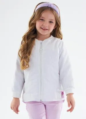 Up Baby - Jaqueta Infantil em Matelassê Bege - UP BABY