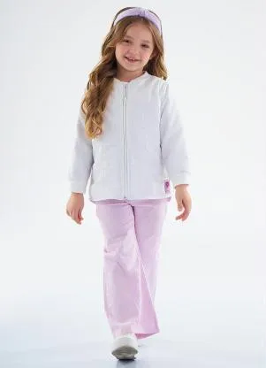 Up Baby - Jaqueta Infantil em Matelassê Bege - UP BABY
