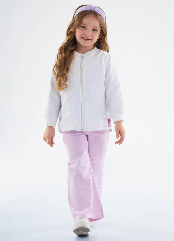 Up Baby - Jaqueta Infantil em Matelassê Bege 2