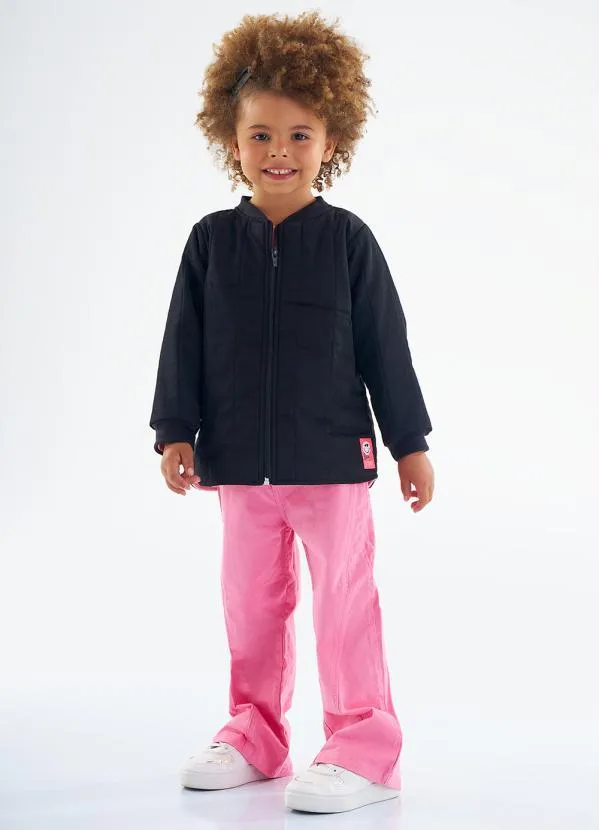 Up Baby - Jaqueta Infantil em Matelassê Preto 2