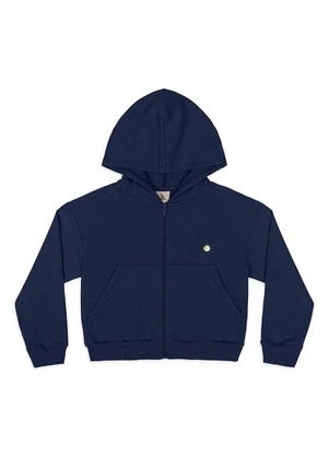 Quimby - Jaqueta Infantil em Molecotton Felpado Azul - QUIMBY