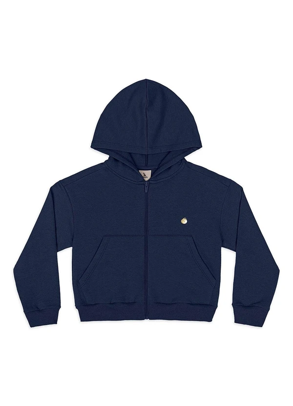 Quimby - Jaqueta Infantil em Molecotton Felpado Azul 1