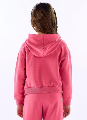 Quimby - Jaqueta Infantil em Molecotton Felpado Rosa - QUIMBY