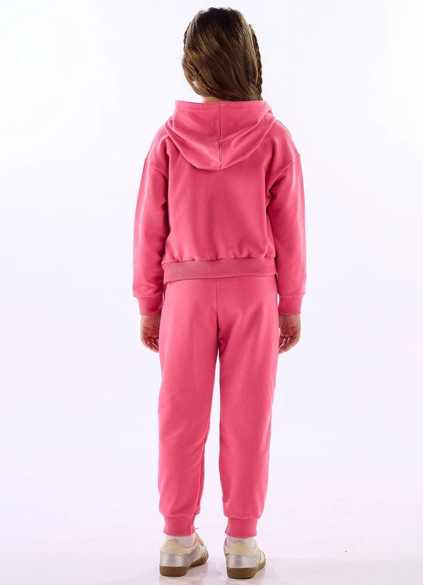 Quimby - Jaqueta Infantil em Molecotton Felpado Rosa 4
