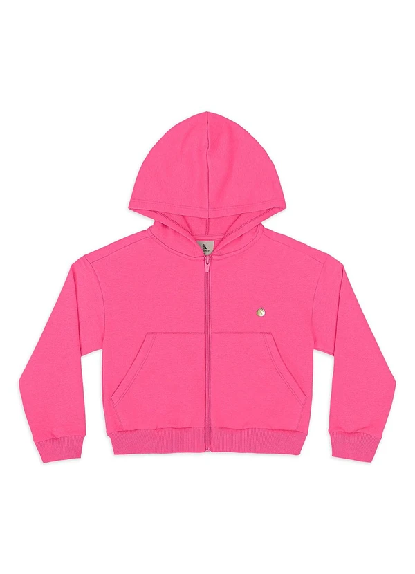 Quimby - Jaqueta Infantil em Molecotton Felpado Rosa 5