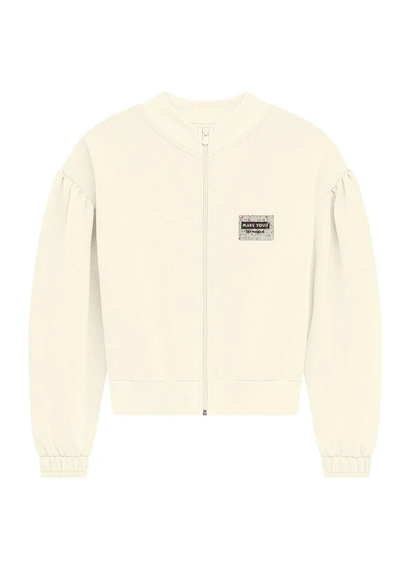 Duduka - Jaqueta Infantil em Moletom Bege