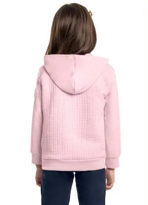 Quimby - Jaqueta Infantil em Moletom Rosa - QUIMBY
