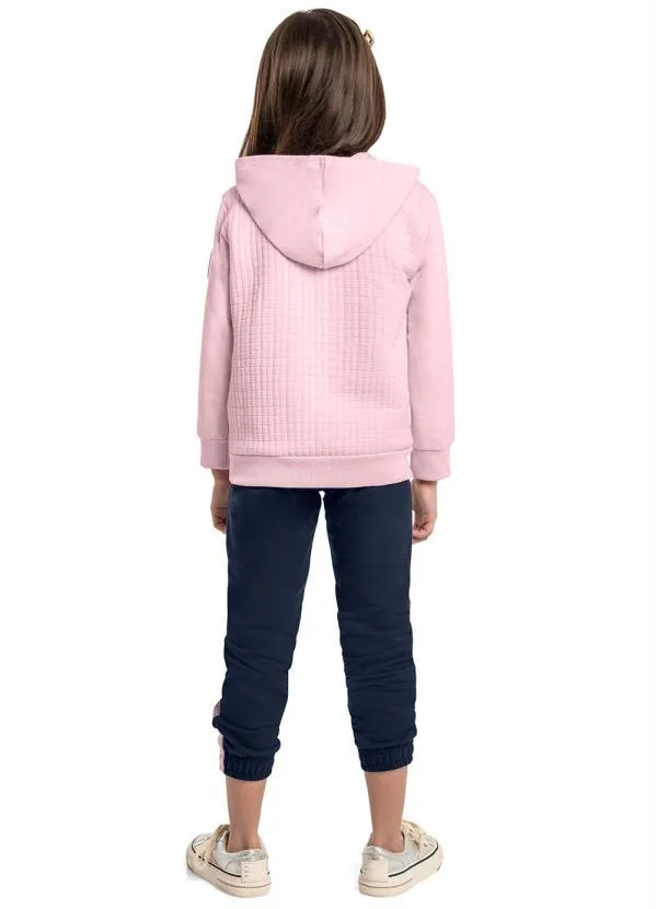 Quimby - Jaqueta Infantil em Moletom Rosa 4
