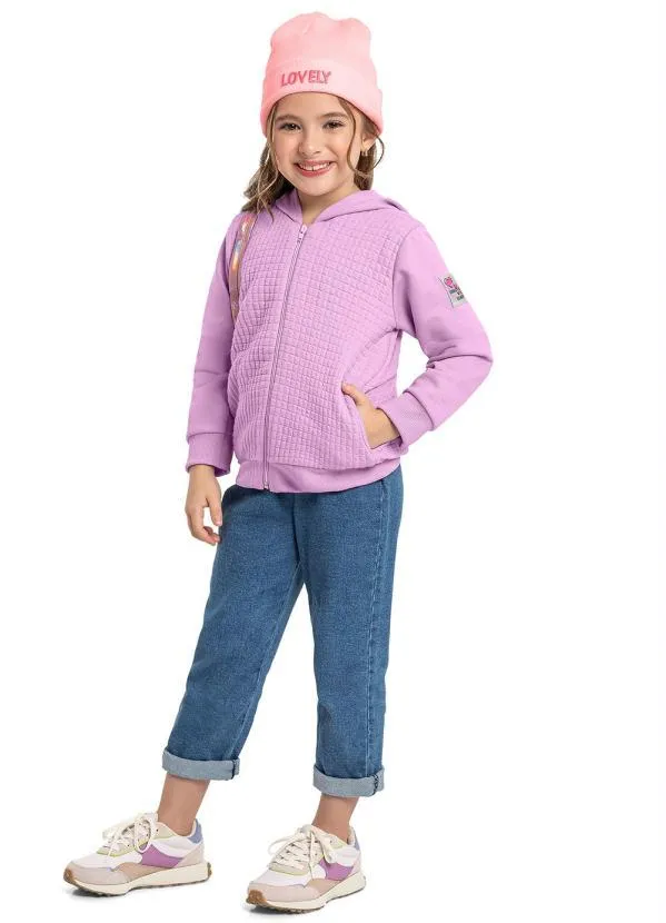 Quimby - Jaqueta Infantil em Moletom Roxo 3