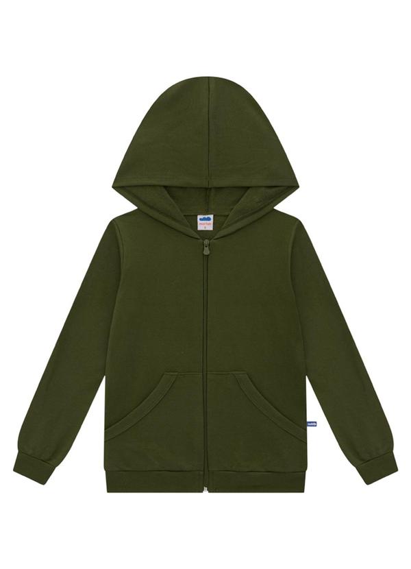 Marlan - Jaqueta Infantil em Moletom Unissex Verde