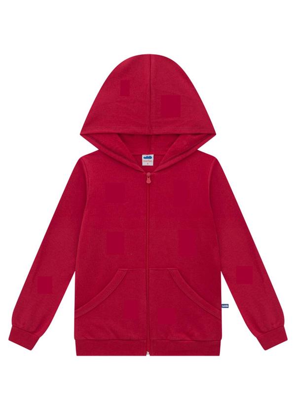 Marlan - Jaqueta Infantil em Moletom Unissex Vermelho