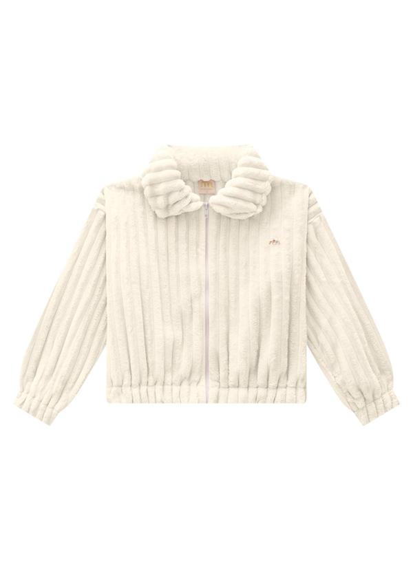 Milli e Nina - Jaqueta Infantil em Pelo Canelado Bege