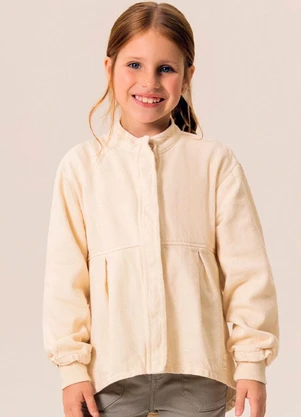 Bugbee - Jaqueta Infantil em Sarja Texturizada Amarelo - BUGBEE