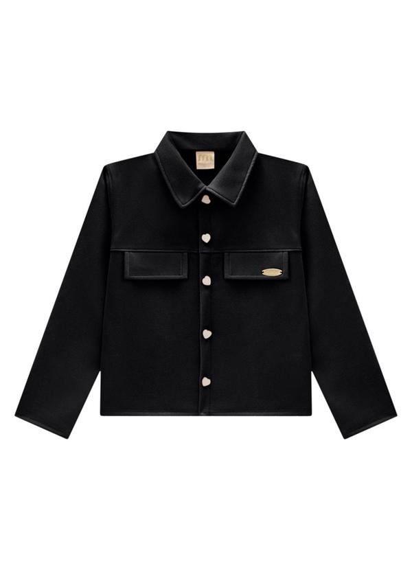 Milli e Nina - Jaqueta Infantil em Suede Preto